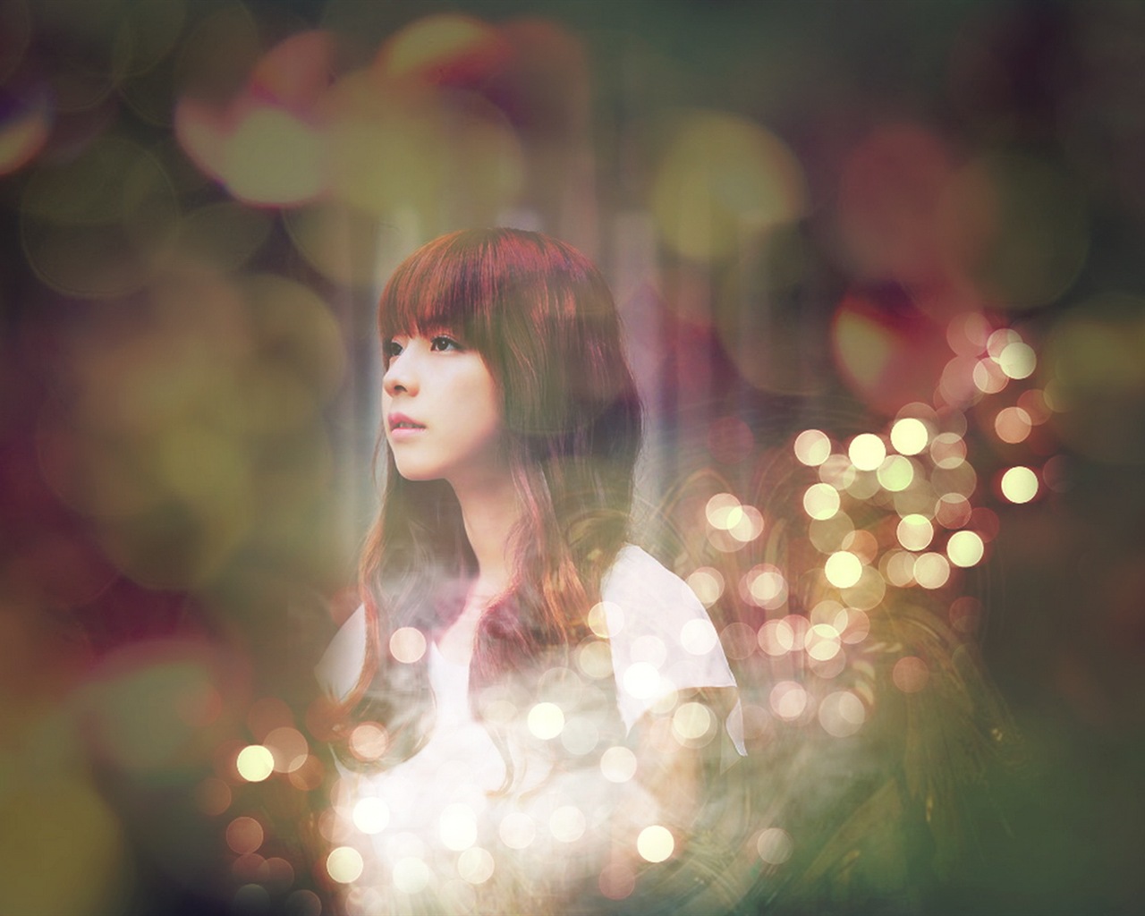 Juniel Corea hermosa niña HD wallpaper #12 - 1280x1024