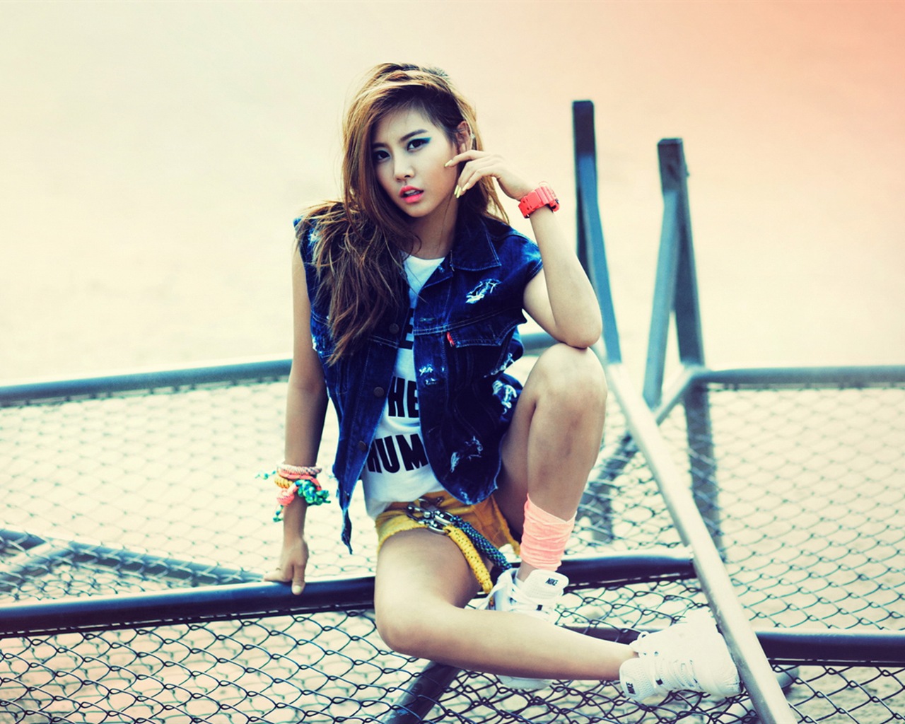 GLAM Korean music girls HD wallpaper #2 - 1280x1024