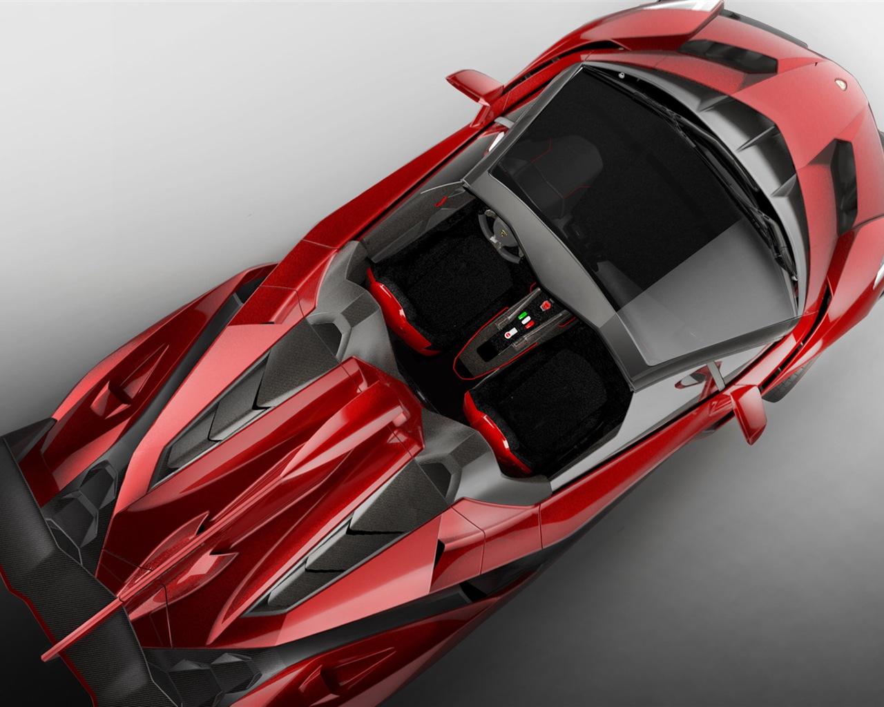 2014 Lamborghini Roadster Veneno rojo supercar HD wallpapers #5 - 1280x1024