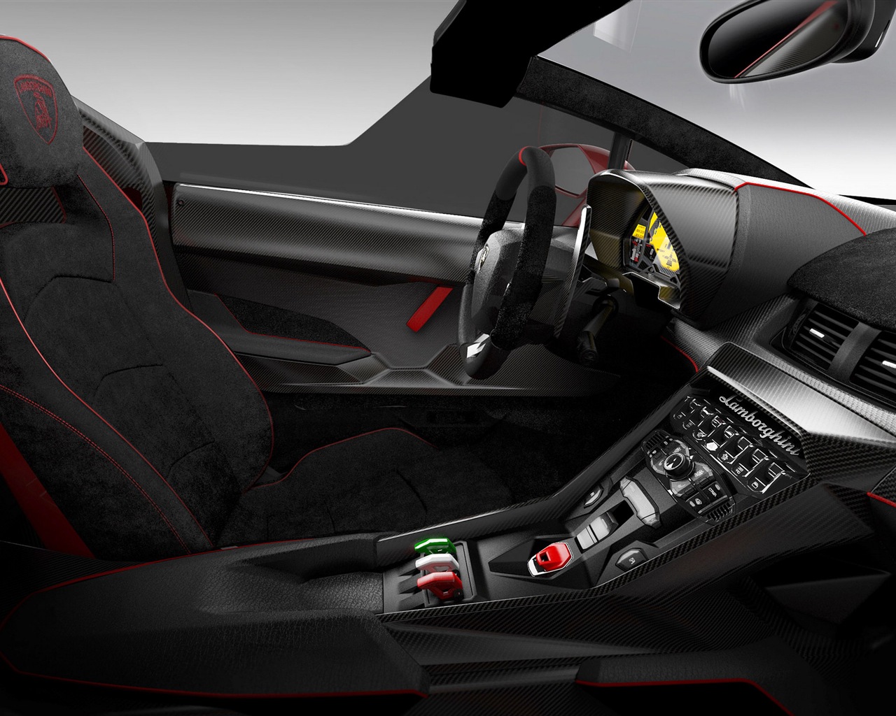 2014 Lamborghini Veneno Roadster rouge supercar écran HD #7 - 1280x1024