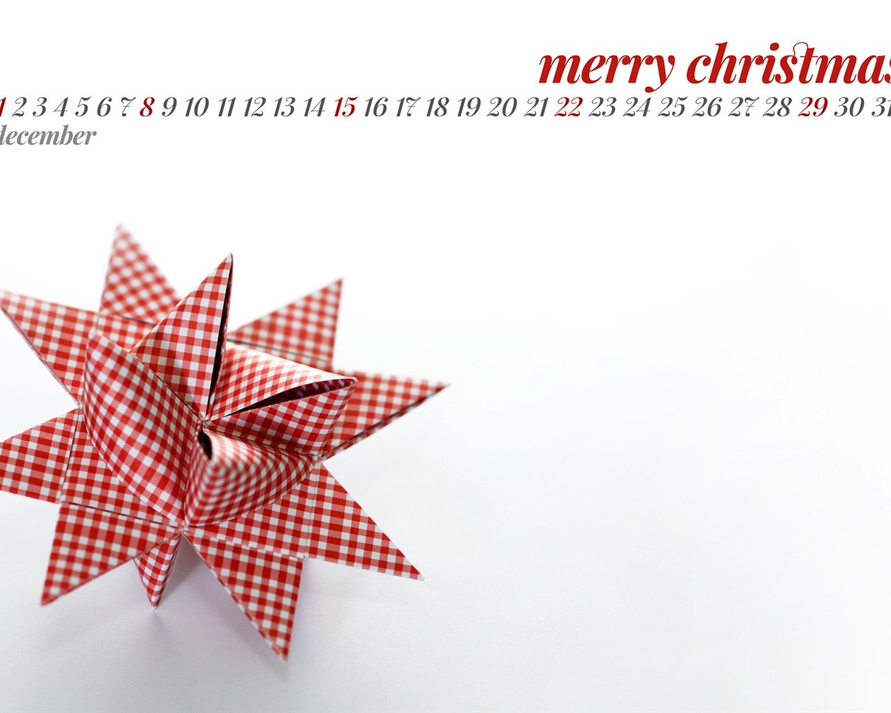 2013年12月 月曆壁紙(一) #6 - 1280x1024