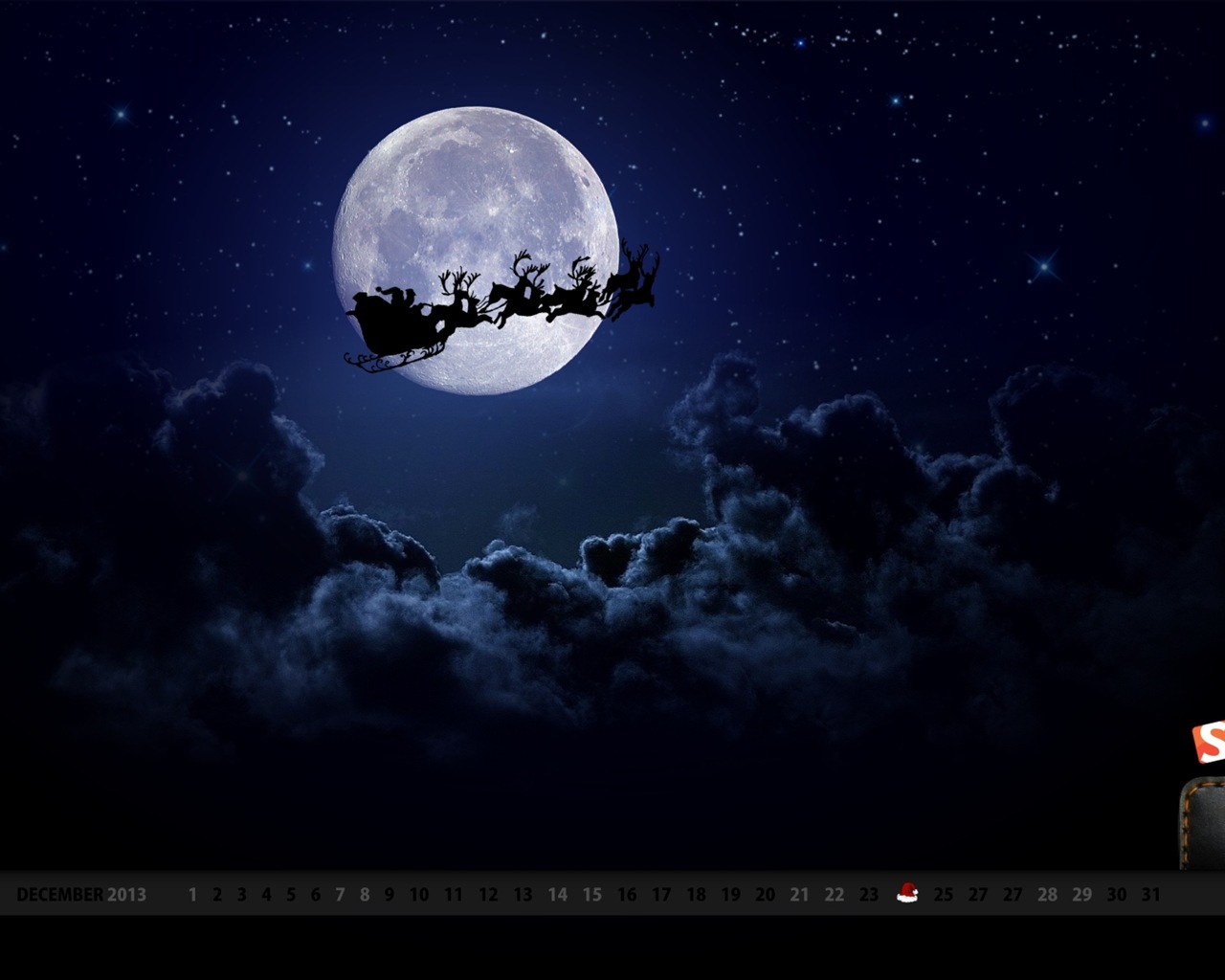 2013年12月 月曆壁紙(一) #18 - 1280x1024