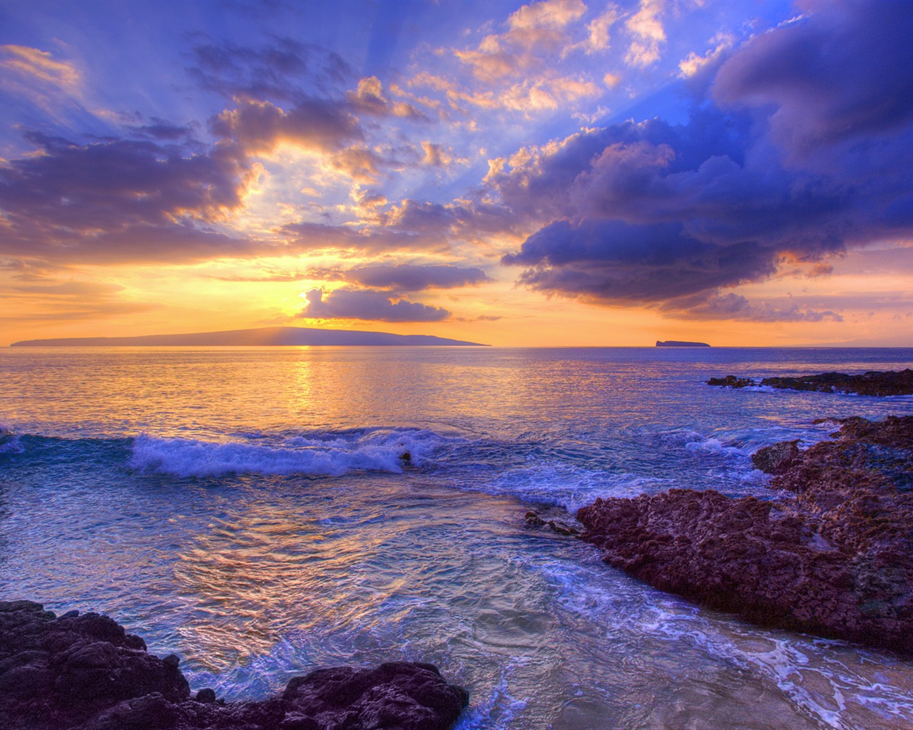 Windows 8 Theme Wallpaper: Strand Sonnenaufgang und den Sonnenuntergang #2 - 1280x1024