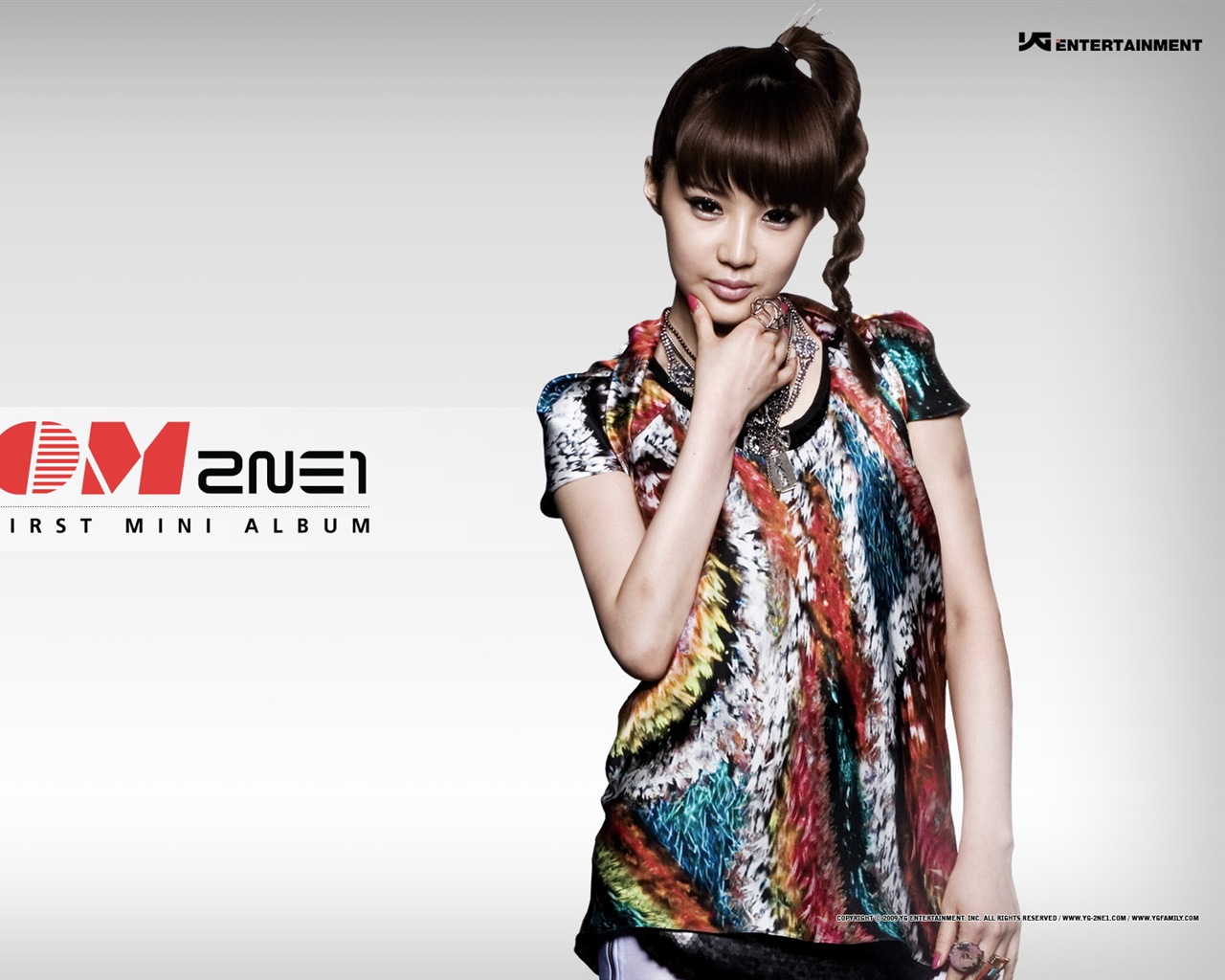 Korean music girls skupina 2NE1 HD tapety na plochu #2 - 1280x1024