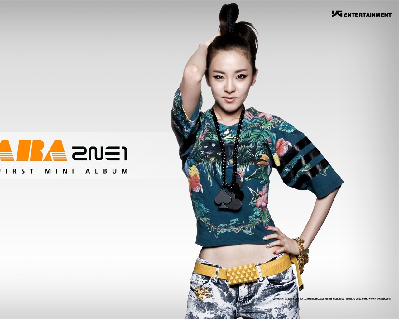 Korean music girls skupina 2NE1 HD tapety na plochu #4 - 1280x1024