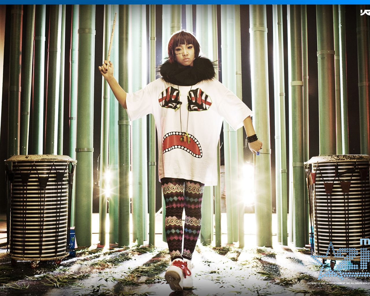 Korean music girls skupina 2NE1 HD tapety na plochu #15 - 1280x1024