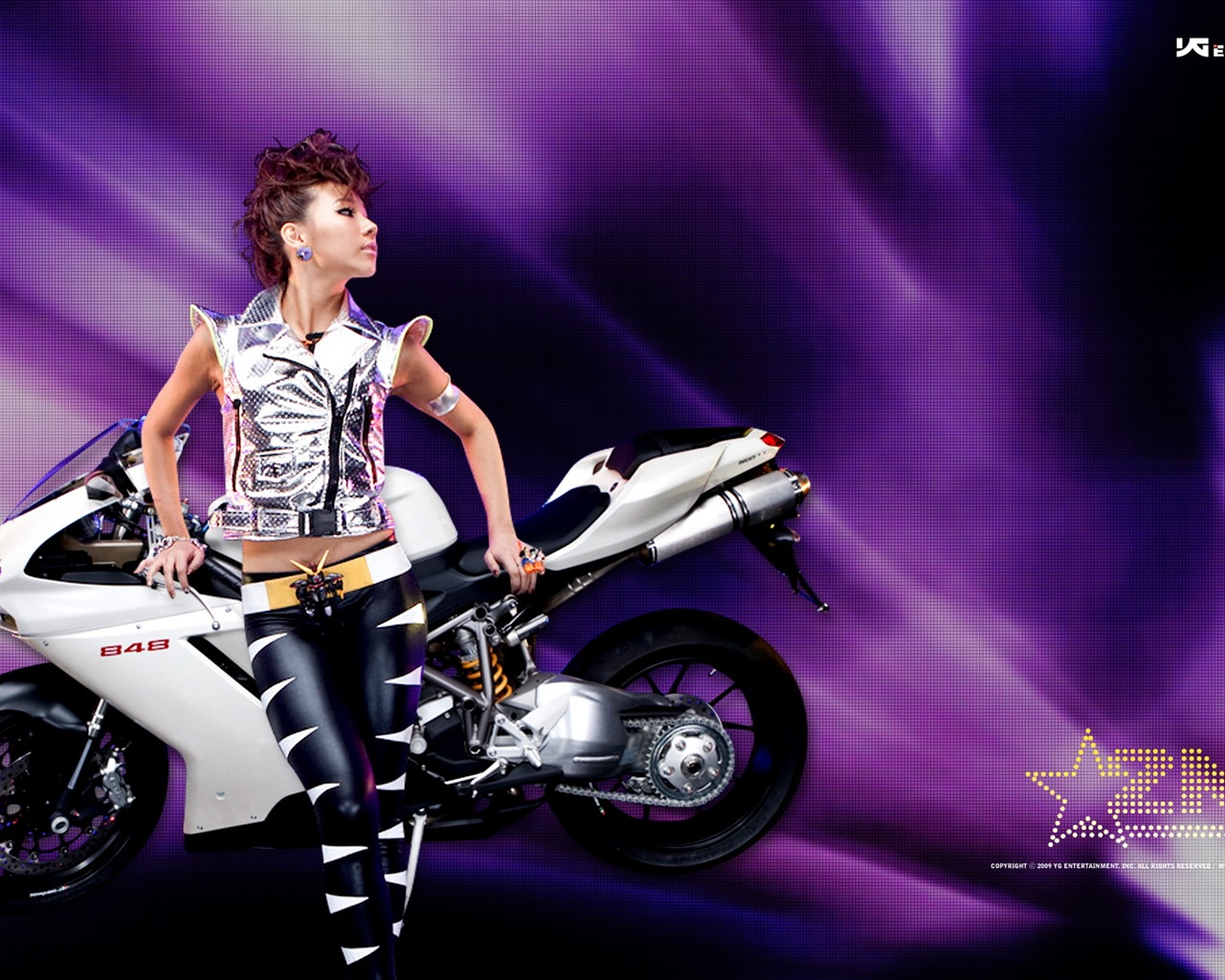 Korean music girls skupina 2NE1 HD tapety na plochu #19 - 1280x1024