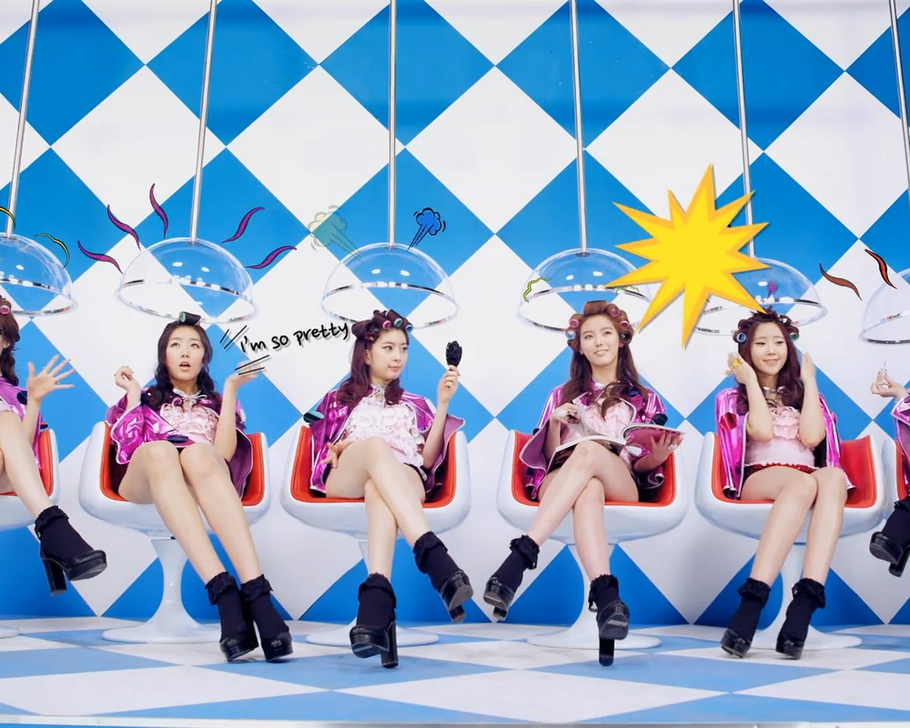 DalShabet Korean music beautiful girls HD wallpapers #3 - 1280x1024