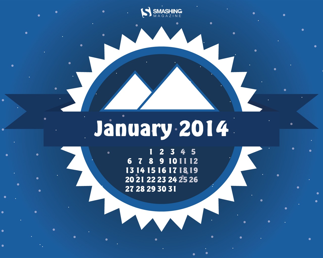 2014年1月カレンダー壁紙（1） #12 - 1280x1024