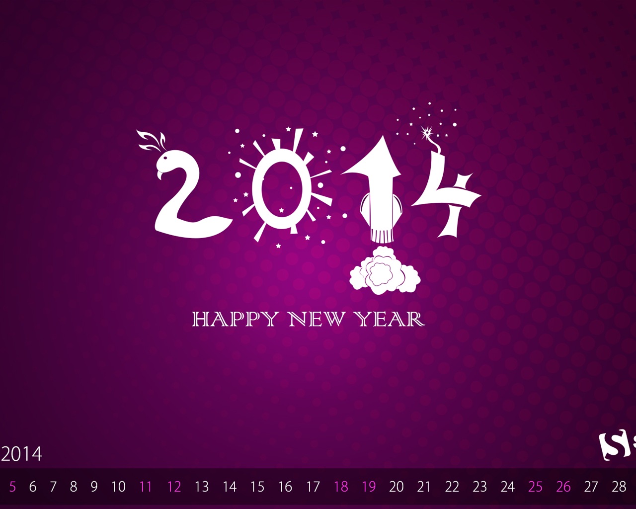 Januar 2014 Kalender Wallpaper (2) #1 - 1280x1024