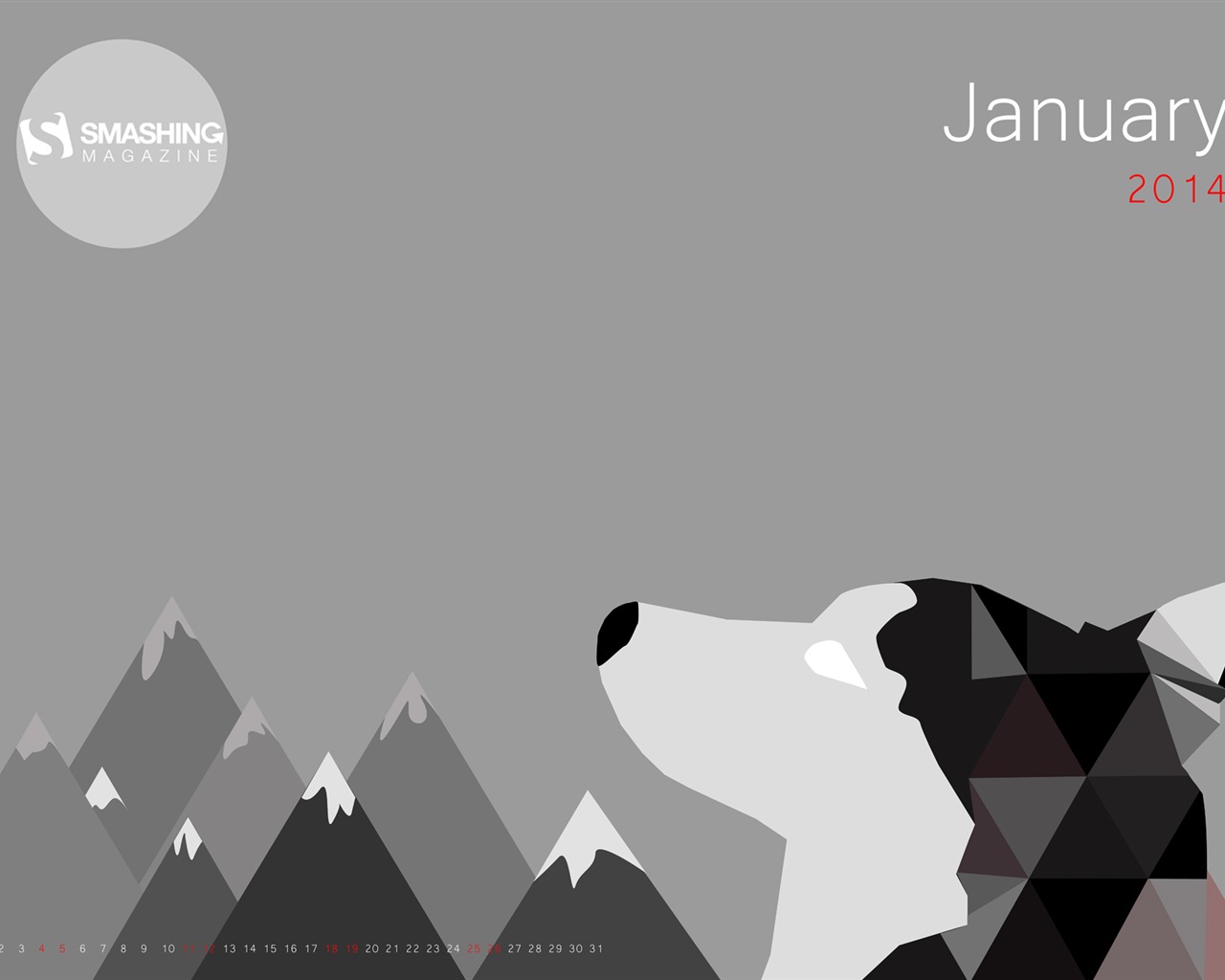 January 2014 Calendar Wallpaper (2) #4 - 1280x1024