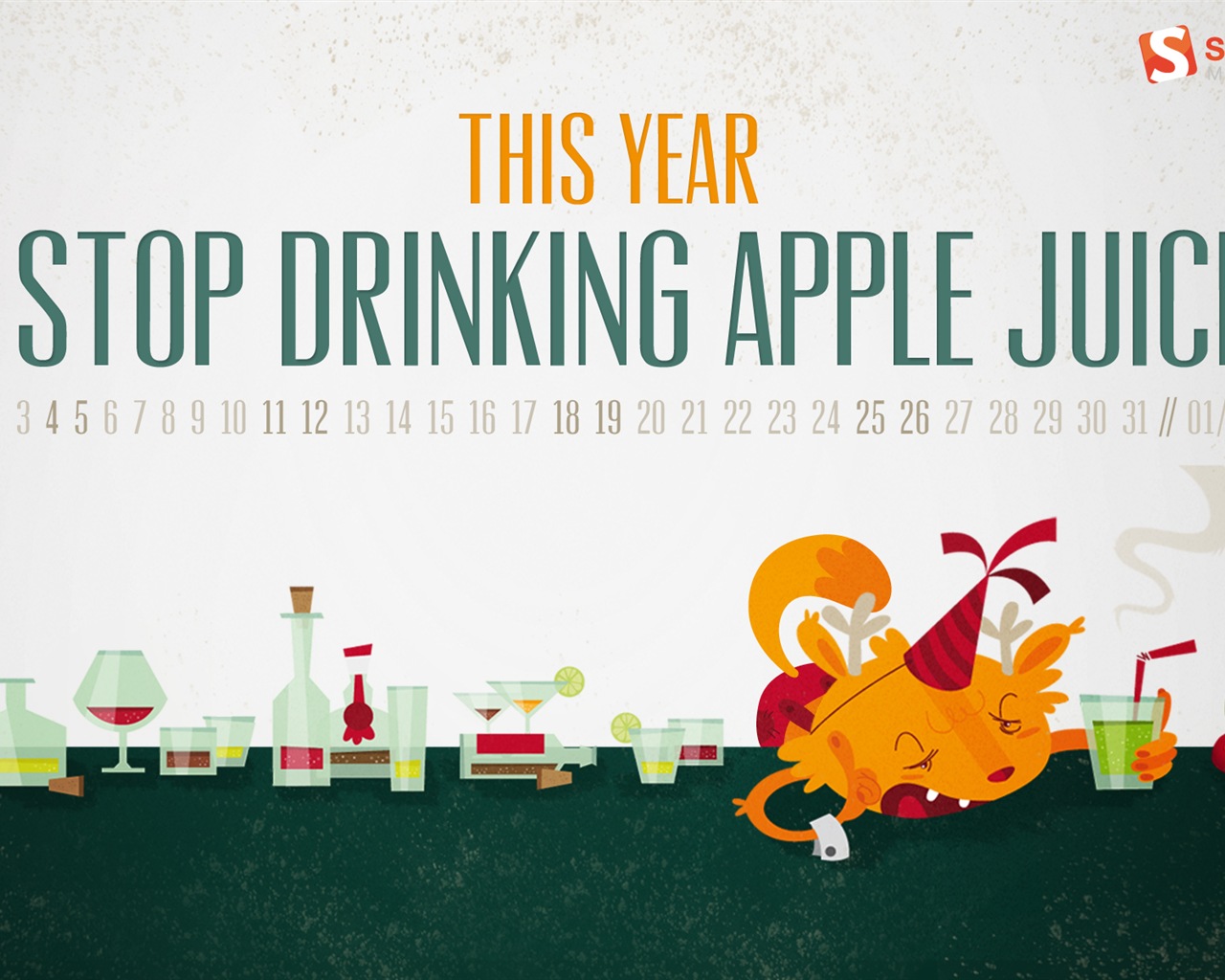 January 2014 Calendar Wallpaper (2) #6 - 1280x1024
