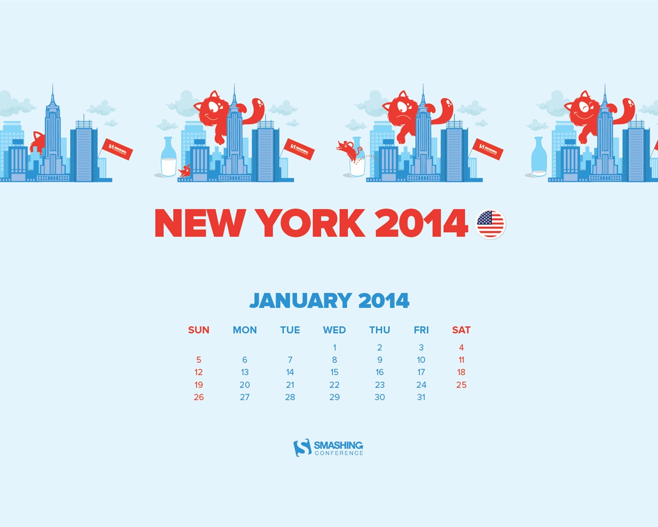 Januar 2014 Kalender Wallpaper (2) #10 - 1280x1024
