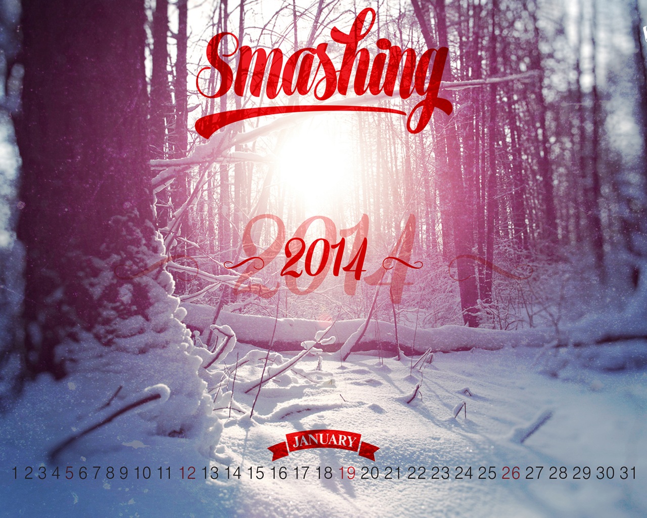Januar 2014 Kalender Wallpaper (2) #11 - 1280x1024