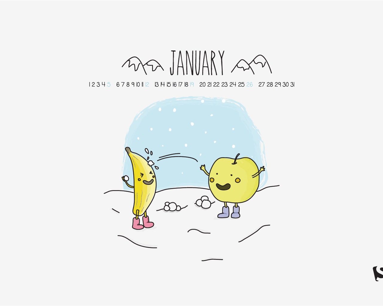 January 2014 Calendar Wallpaper (2) #15 - 1280x1024