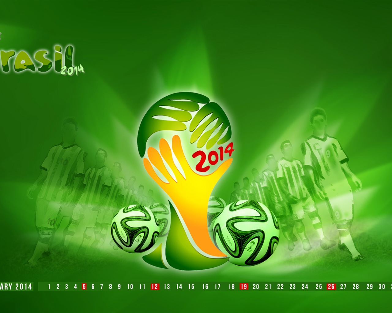 January 2014 Calendar Wallpaper (2) #20 - 1280x1024