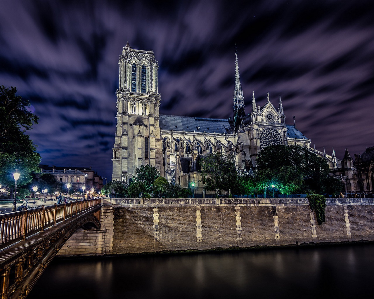 巴黎圣母院 高清风景壁纸5 - 1280x1024