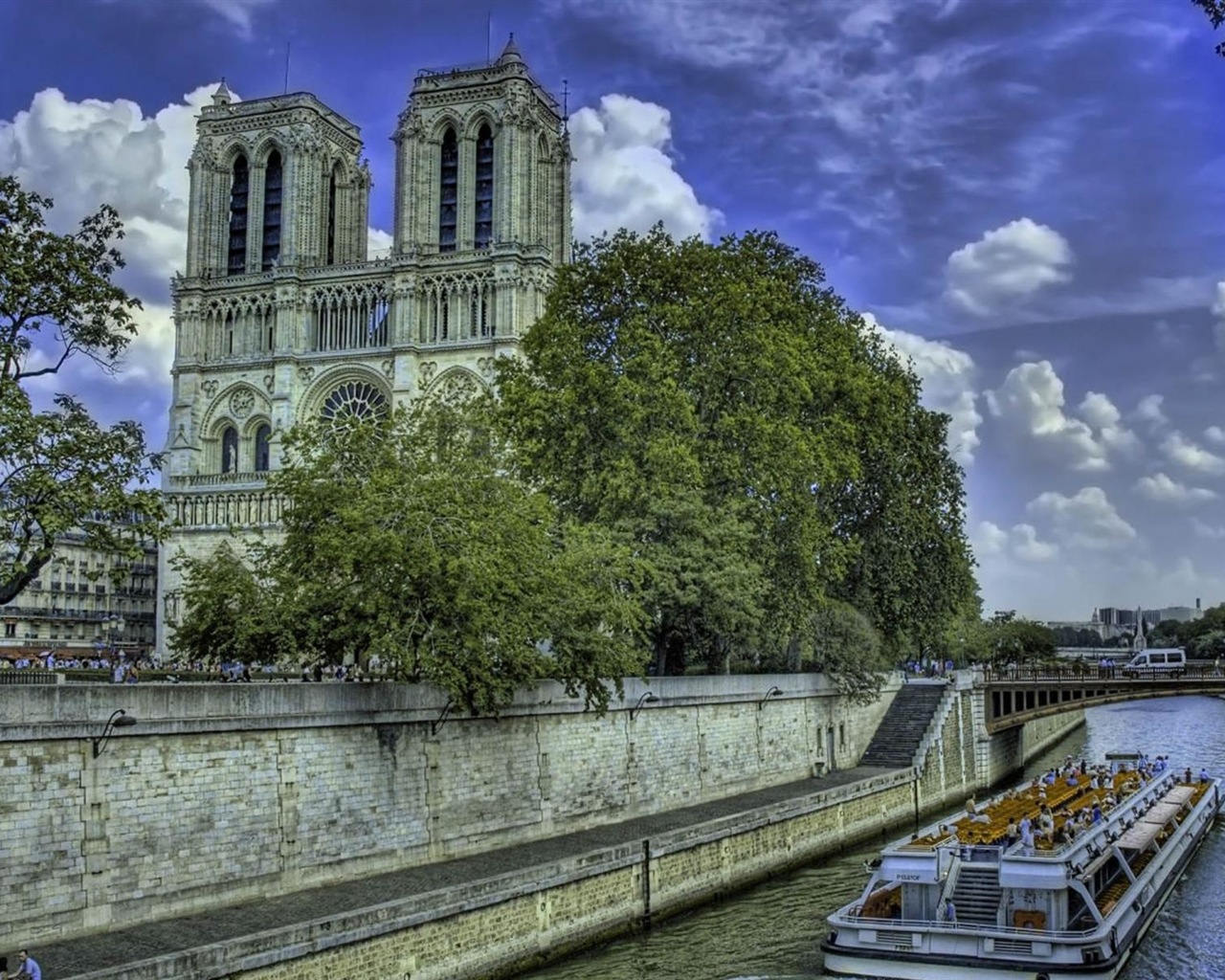 巴黎圣母院 高清风景壁纸10 - 1280x1024