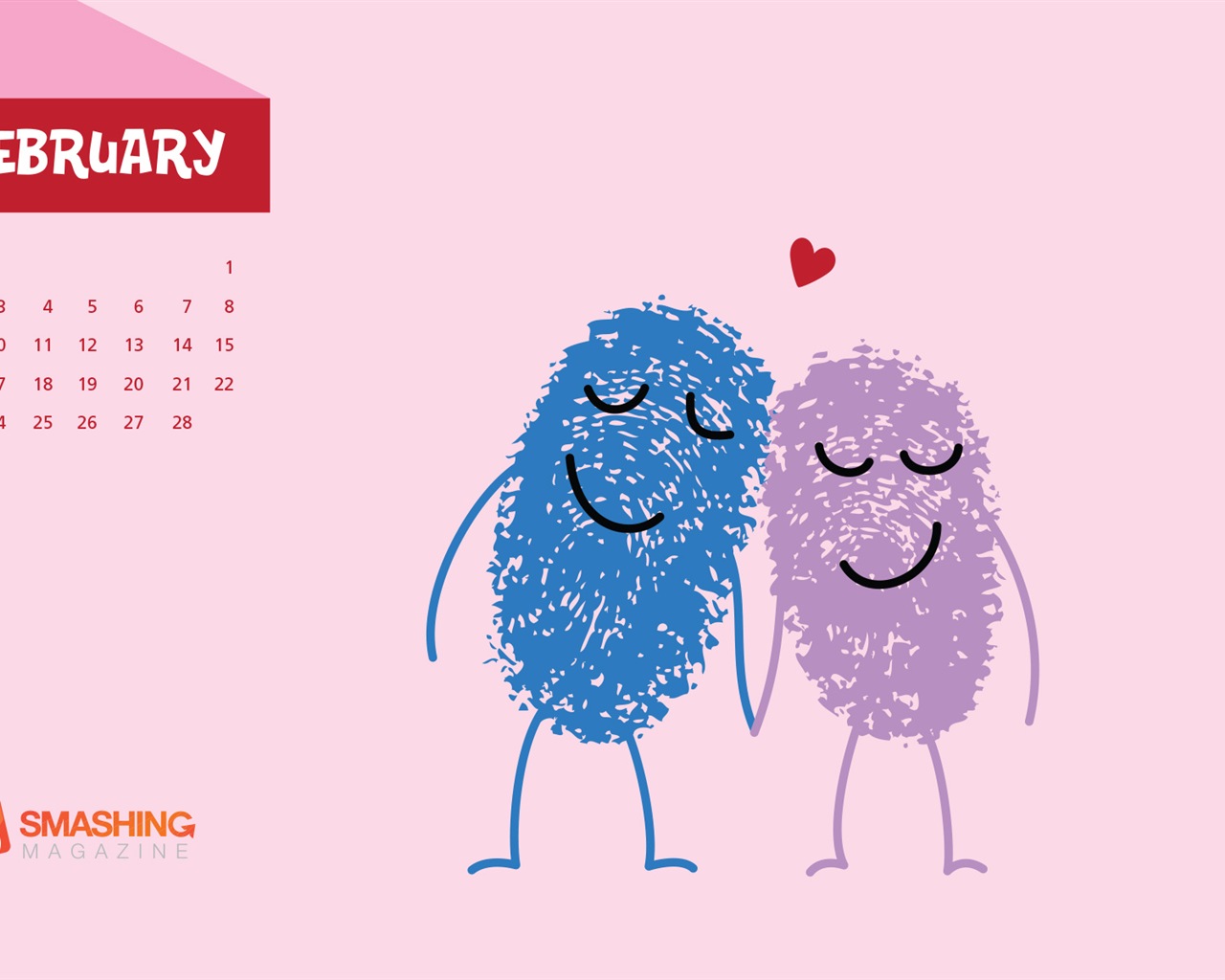 February 2014 Calendar wallpaper (2) #11 - 1280x1024
