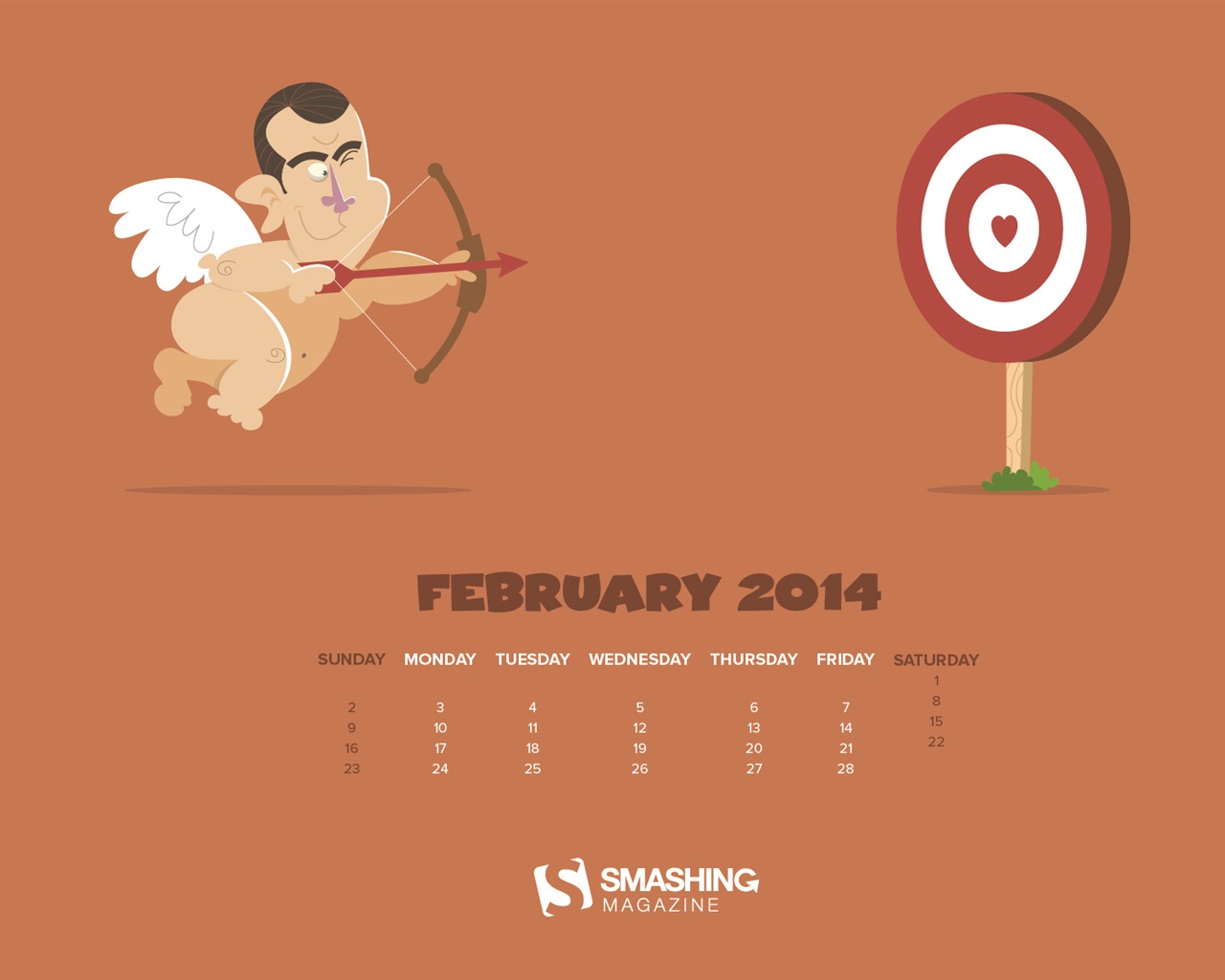 Februar 2014 Kalender Wallpaper (2) #17 - 1280x1024