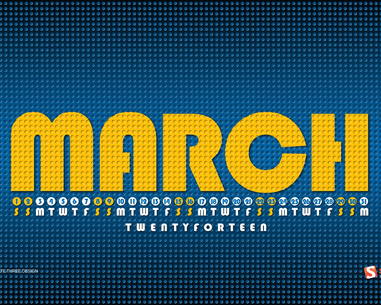 Mars 2014 calendriers fond d'écran (2) #1 - 1280x1024