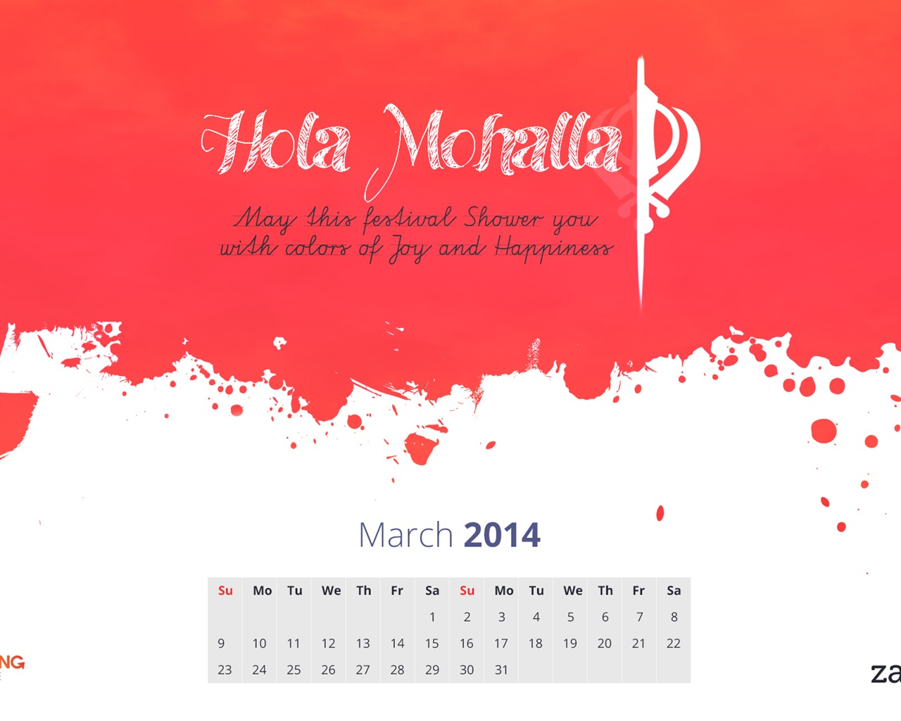 March 2014 calendar wallpaper (2) #2 - 1280x1024