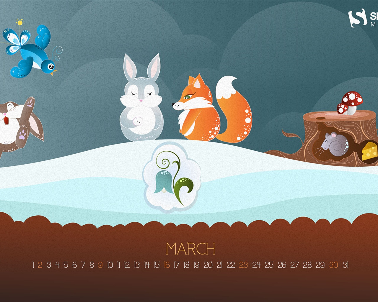 March 2014 calendar wallpaper (2) #12 - 1280x1024