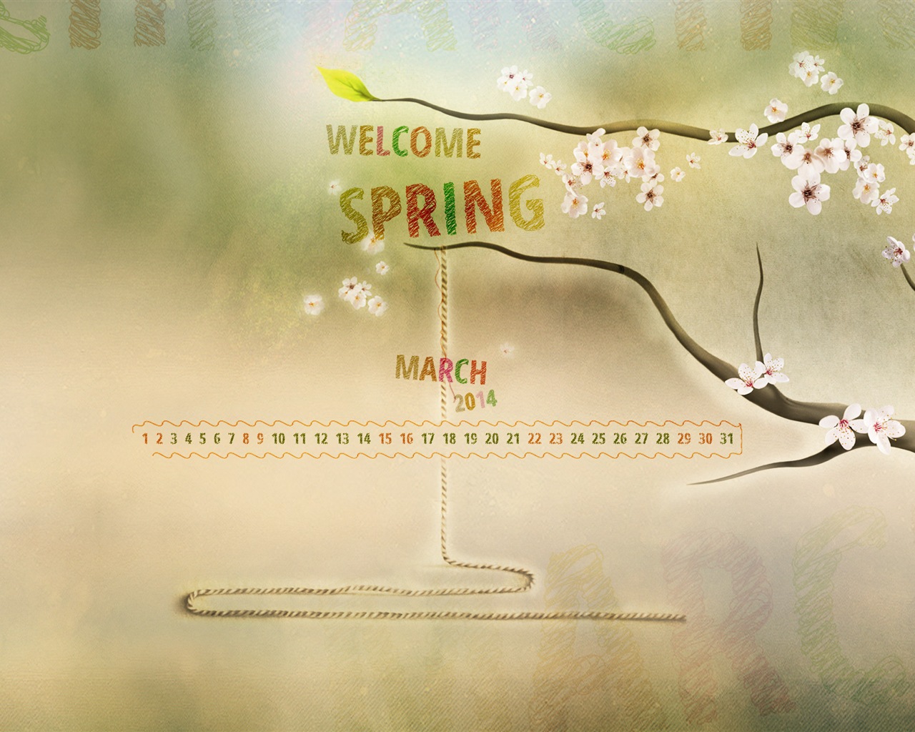 March 2014 calendar wallpaper (2) #17 - 1280x1024