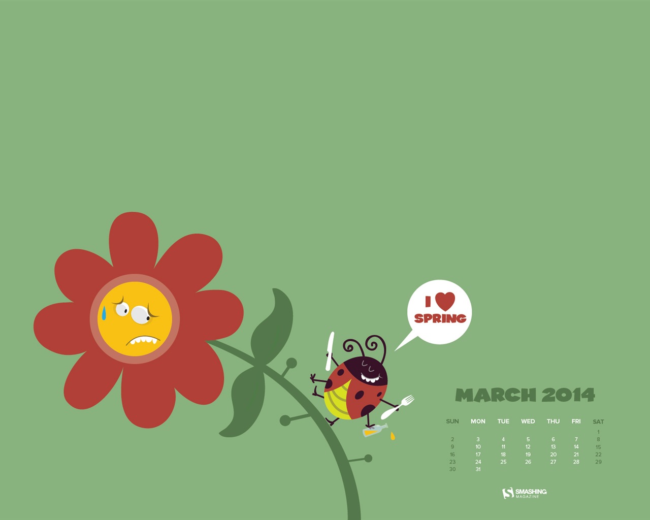 2014年3月 月曆壁紙(二) #20 - 1280x1024