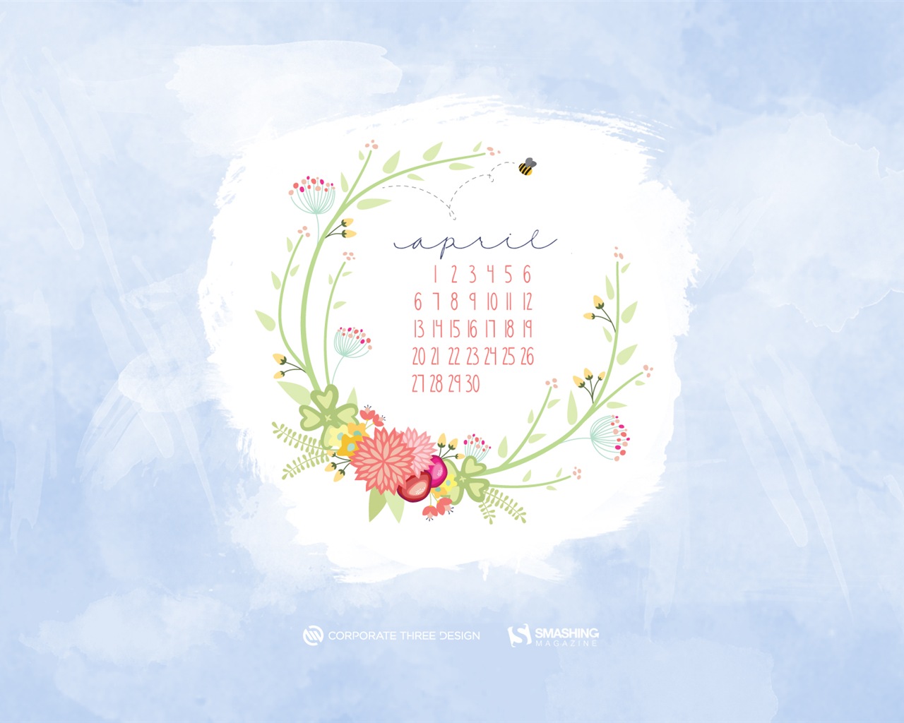 2014年4月 月曆壁紙(二) #9 - 1280x1024