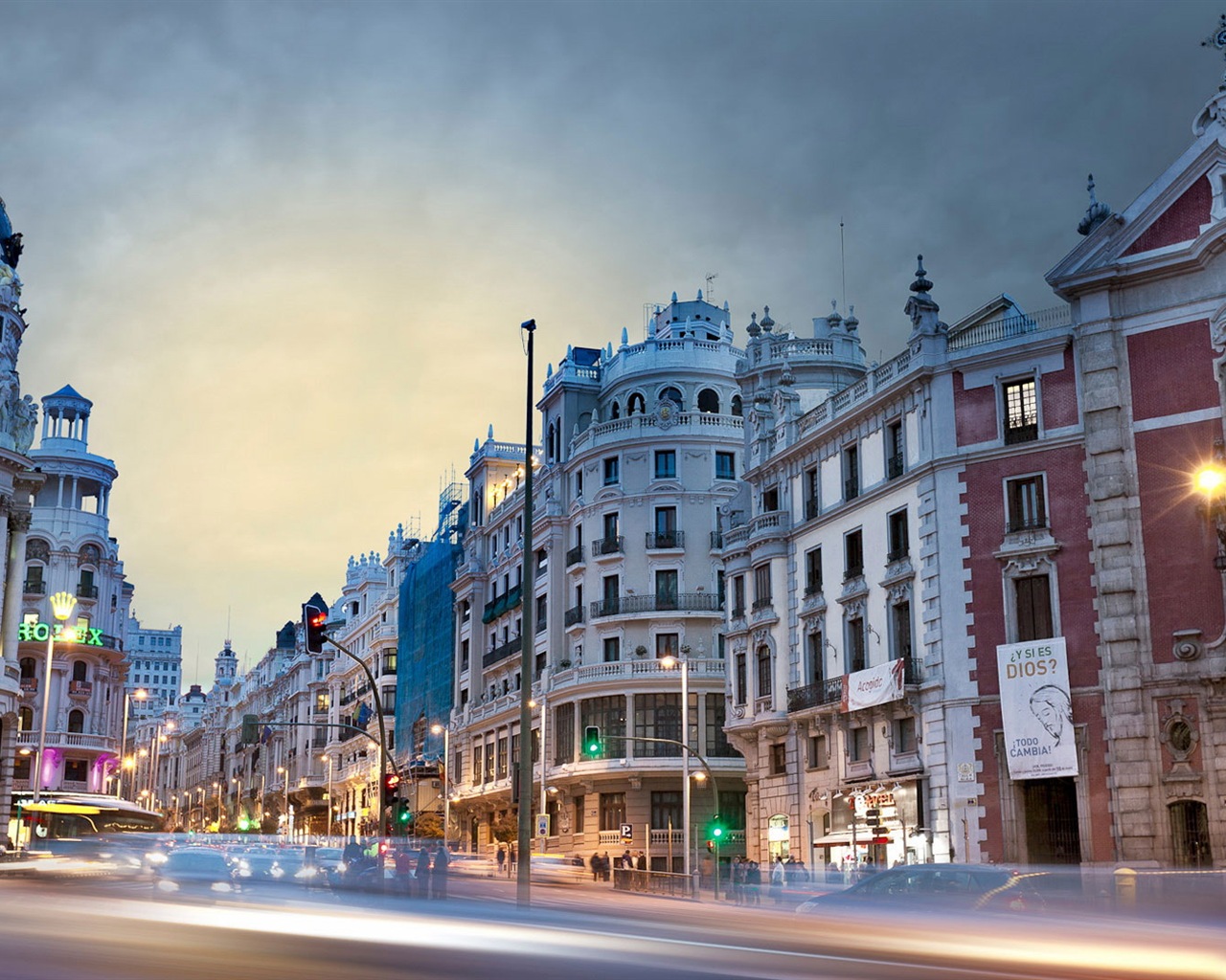 Hlavní město Španělska Madrid, městské scenérie HD Tapety na plochu #1 - 1280x1024