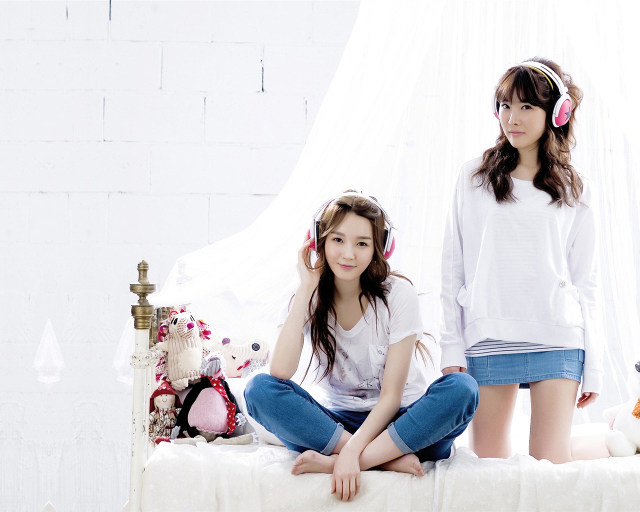 Davichi, duo de groupe coréen de fille, fonds d'écran HD #5 - 1280x1024