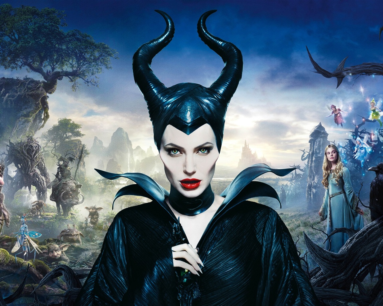 Maleficent 黑魔女：沉睡魔咒2014 高清電影壁紙 #6 - 1280x1024