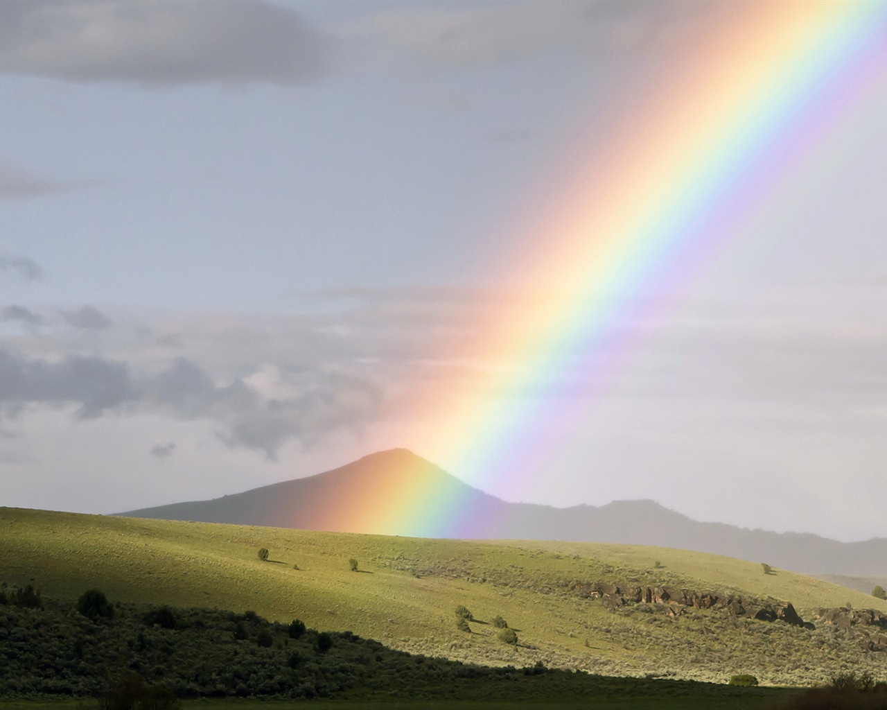 Schöner Regenbogen Landschaft HD Wallpaper #3 - 1280x1024