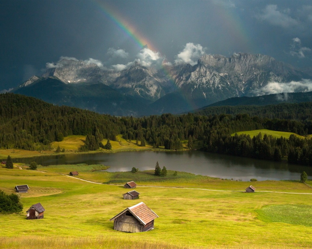 Schöner Regenbogen Landschaft HD Wallpaper #9 - 1280x1024