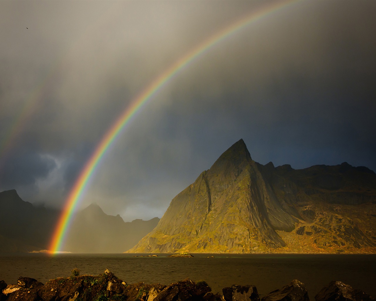 Schöner Regenbogen Landschaft HD Wallpaper #11 - 1280x1024