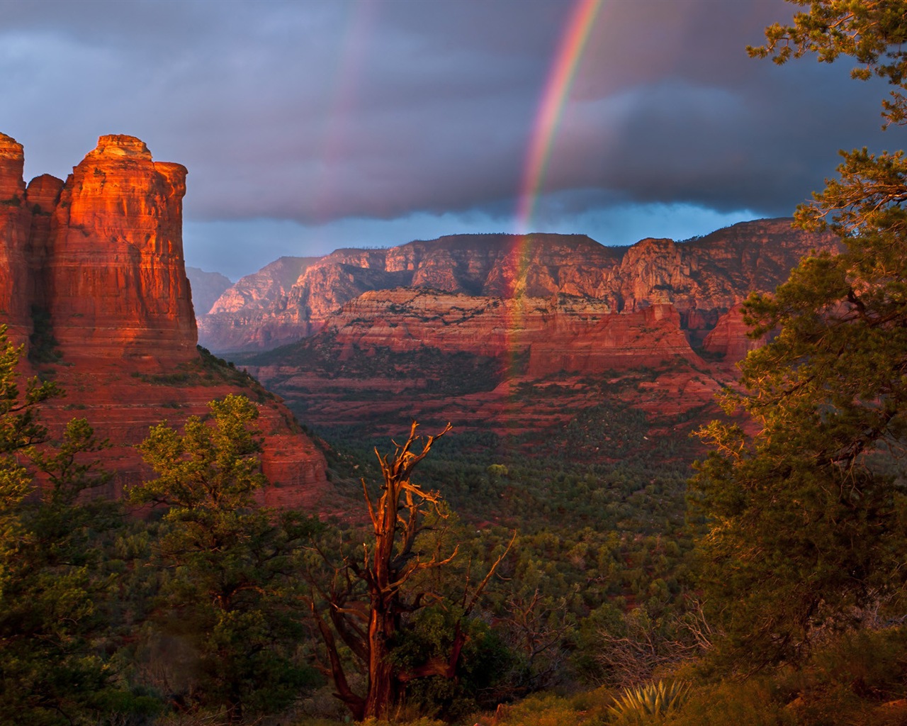 Schöner Regenbogen Landschaft HD Wallpaper #14 - 1280x1024