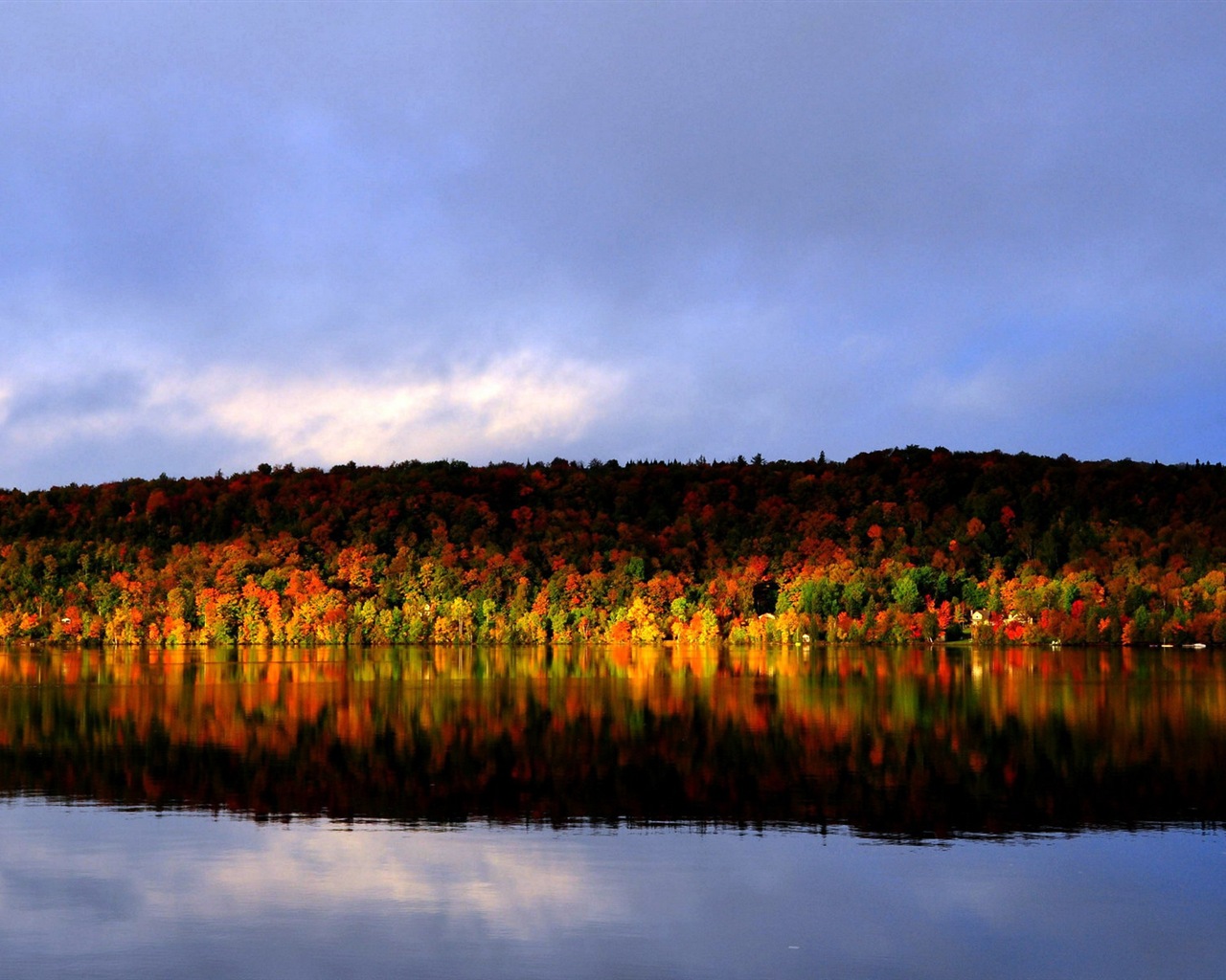 L'eau et les arbres en automne fonds d'écran HD #3 - 1280x1024