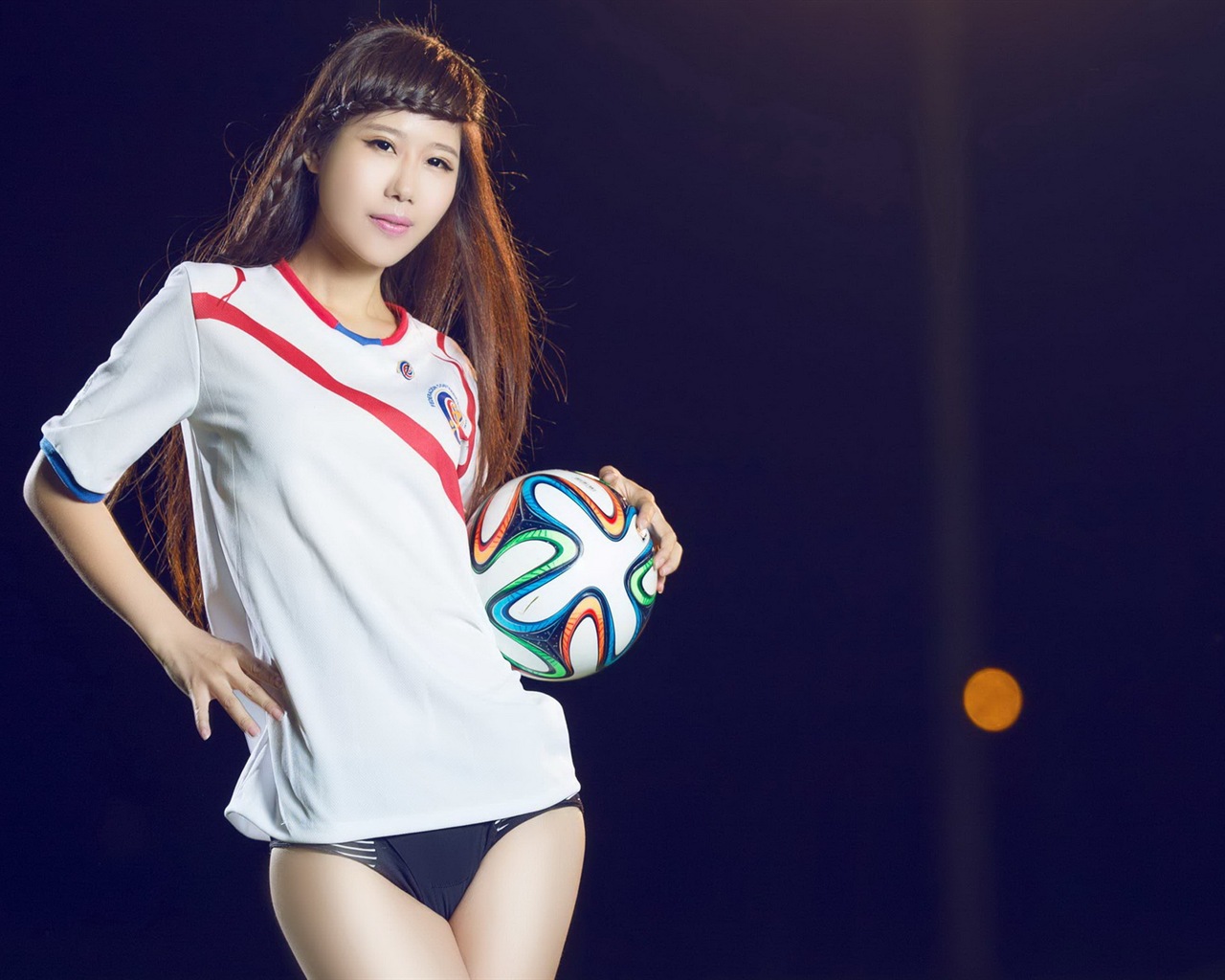 32 World Cup dresy, fotbalové dítě krásné dívky HD Tapety na plochu #11 - 1280x1024
