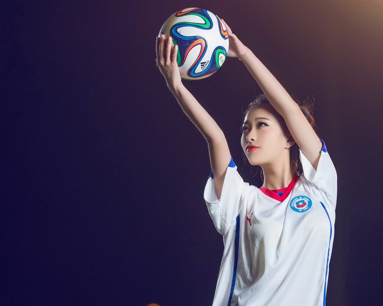 32 World Cup jerseys, football baby beautiful girls HD wallpapers #14 - 1280x1024