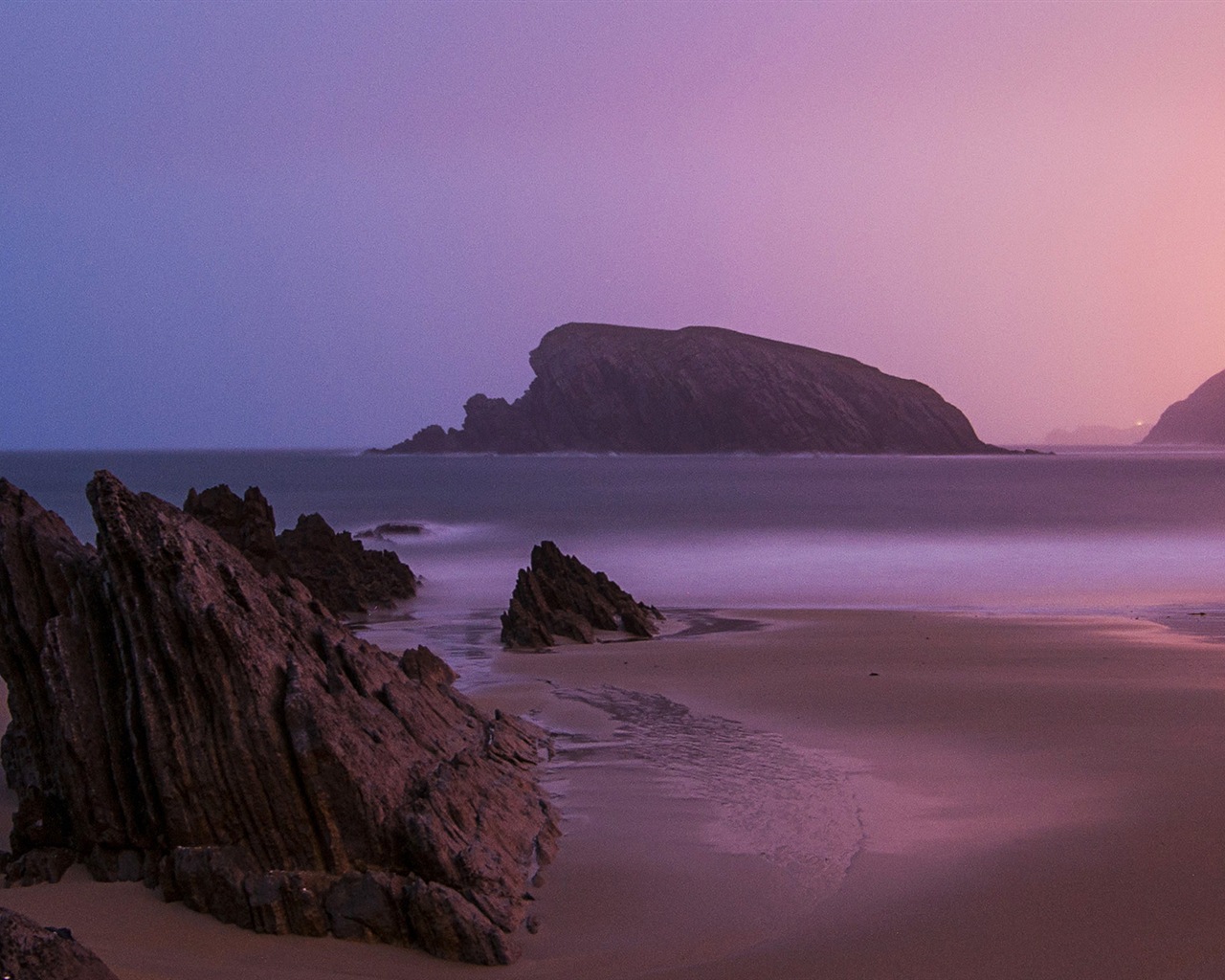 Beautiful beach sunset, Windows 8 panoramic widescreen wallpapers #5 - 1280x1024