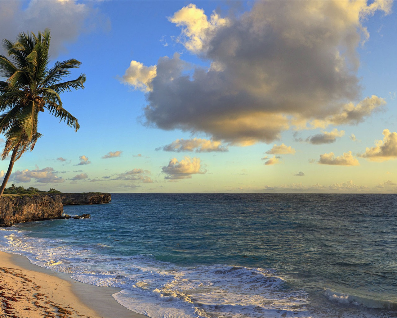 Schöner Strand Sonnenuntergang, Windows 8 Panorama-Widescreen-Wallpaper #6 - 1280x1024