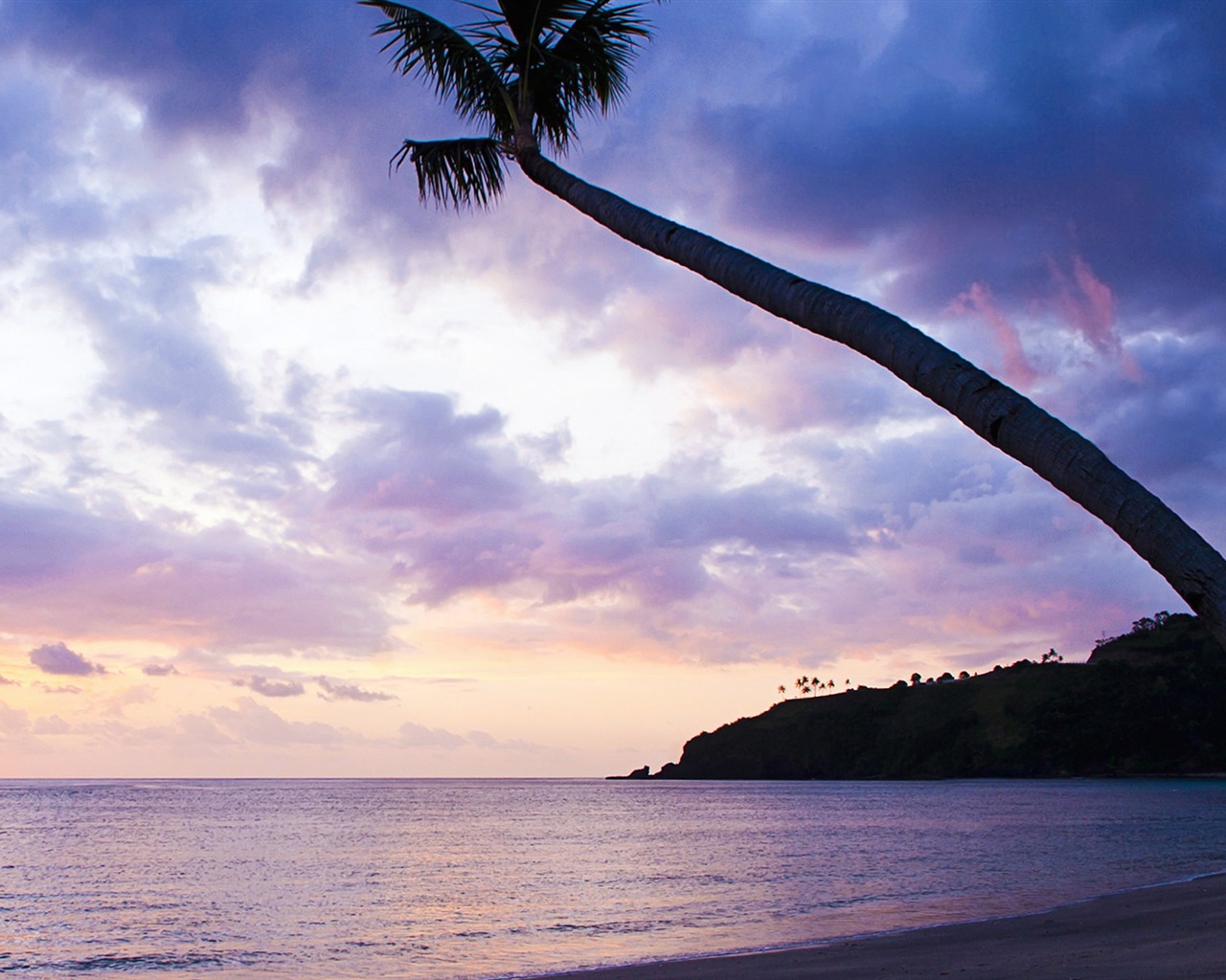 美しいビーチの夕日、Windows 8のパノラマワイドスクリーンの壁紙 #8 - 1280x1024