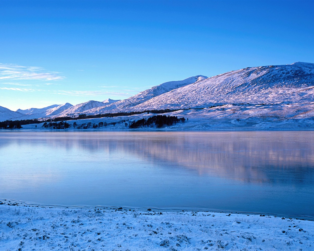 美しい寒い冬の雪、Windows 8のパノラマワイドスクリーンの壁紙 #5 - 1280x1024