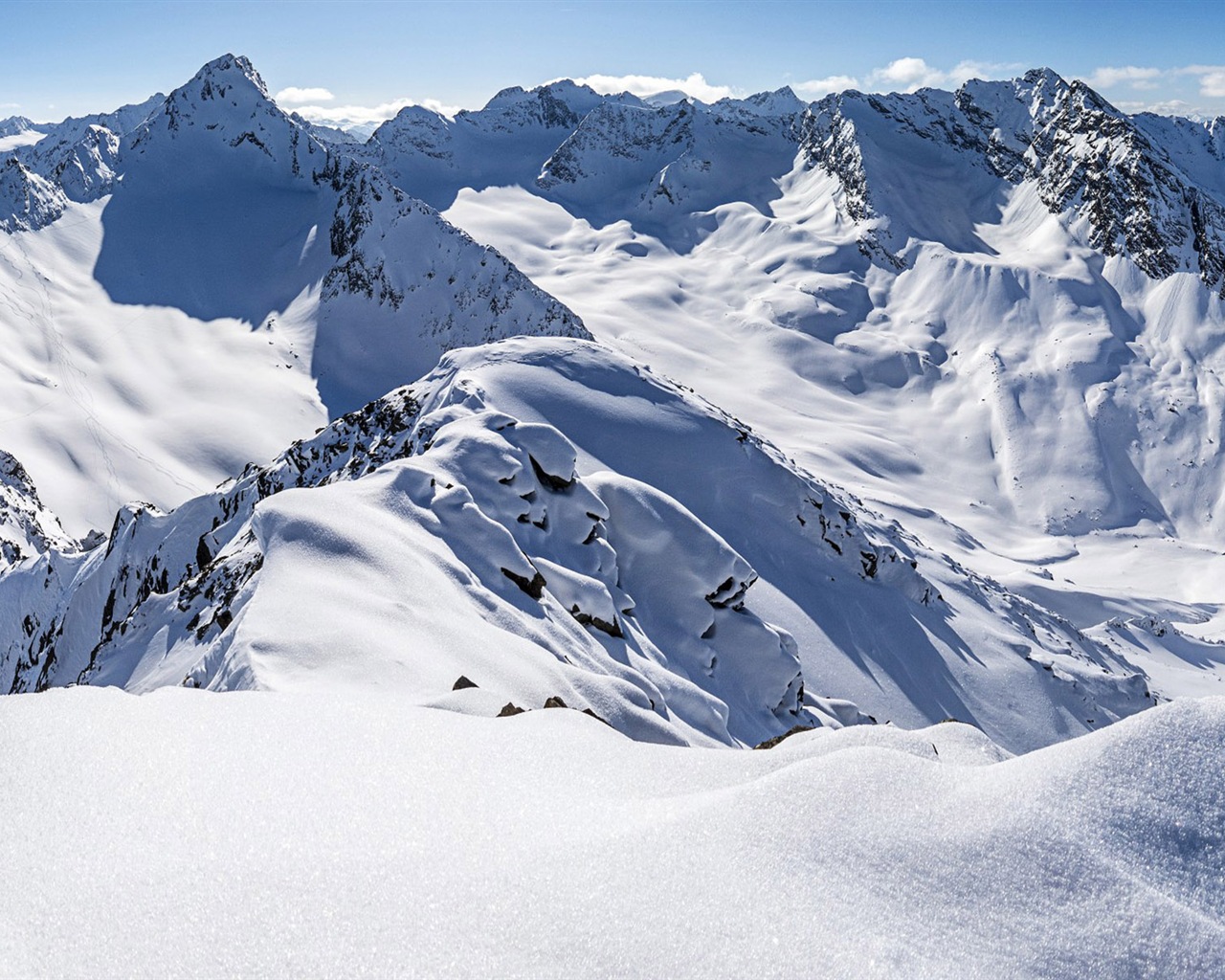 Belle neige froide d'hiver, de Windows 8 fonds d'écran widescreen panoramique #8 - 1280x1024