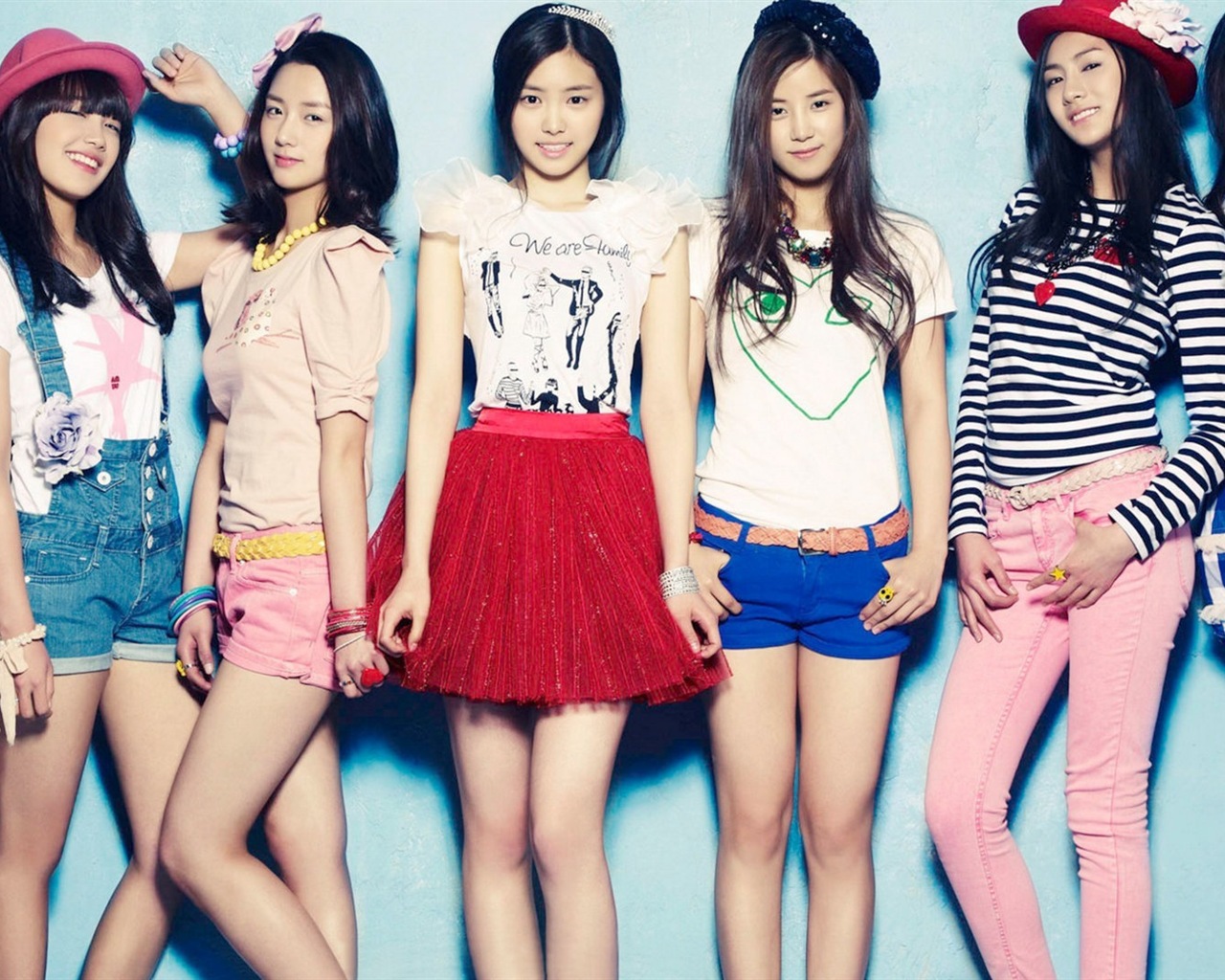Groupe de musique de fille coréenne, A wallpapers HD rose #1 - 1280x1024