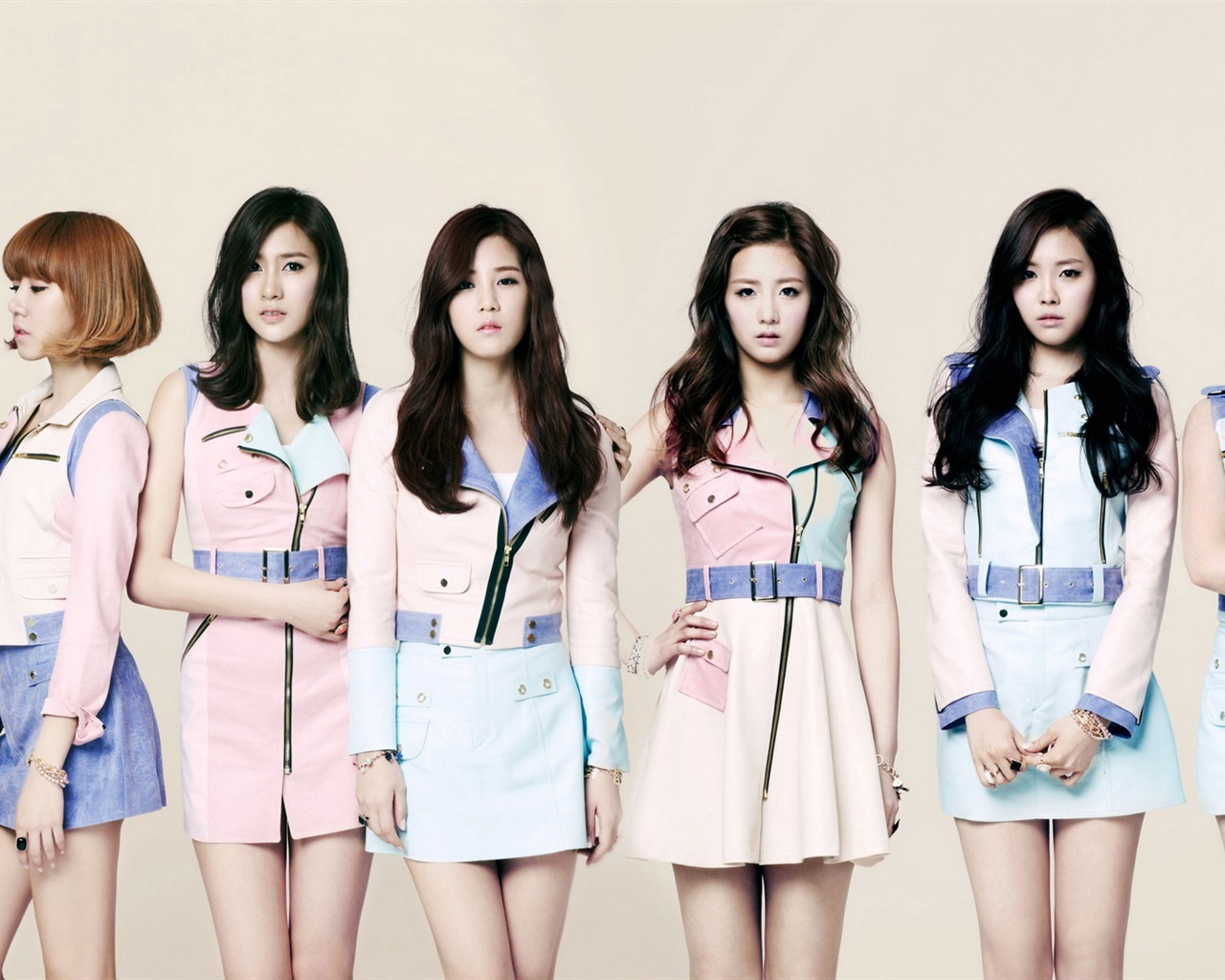 Groupe de musique de fille coréenne, A wallpapers HD rose #7 - 1280x1024