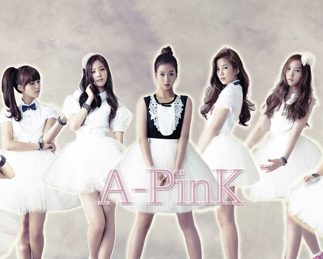 Groupe de musique de fille coréenne, A wallpapers HD rose #12 - 1280x1024