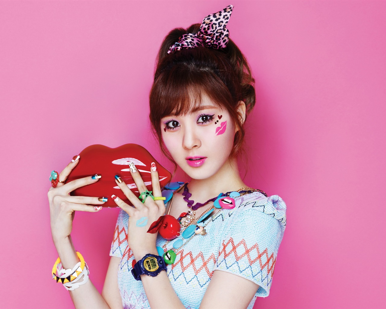 少女时代 Casio Kiss Me Baby-G 壁纸专辑3 - 1280x1024