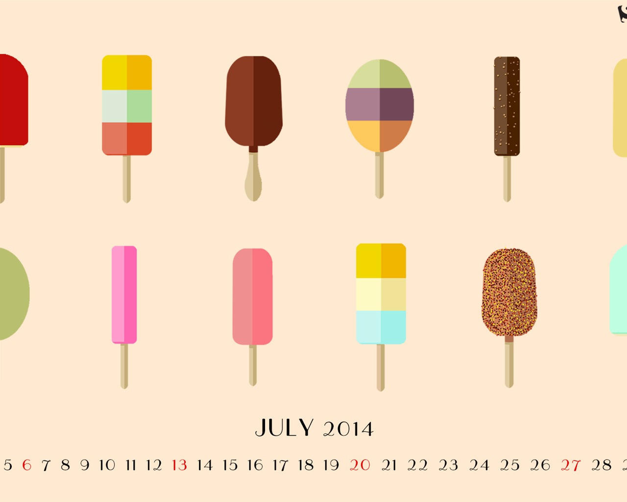 Juli 2014 Kalender Wallpaper (1) #10 - 1280x1024